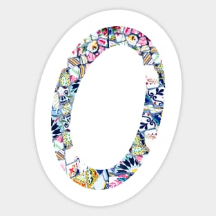 Gaudi Mosaic Letter O Sticker